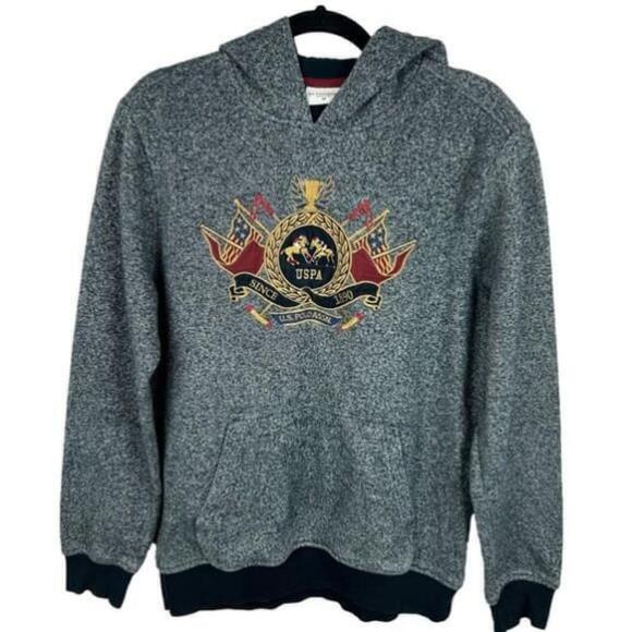 US Polo Assn. Mens Gray Pullover Hoodie Size M - Picture 3 of 15